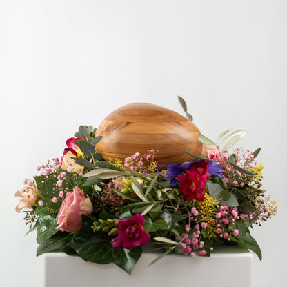 Holzurne River Stones Teakholz - Klein