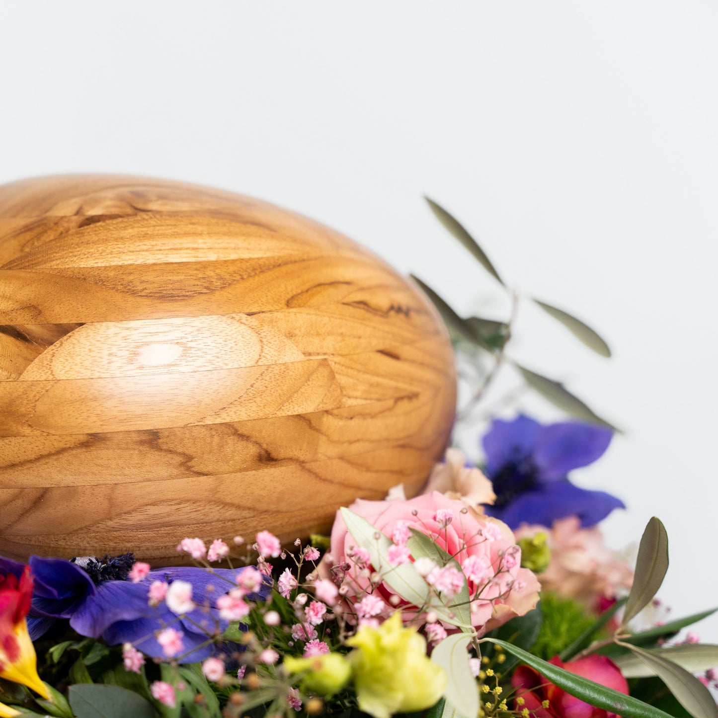 Holzurne River Stones Teakholz - Groß