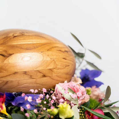 Holzurne River Stones Teakholz - Groß