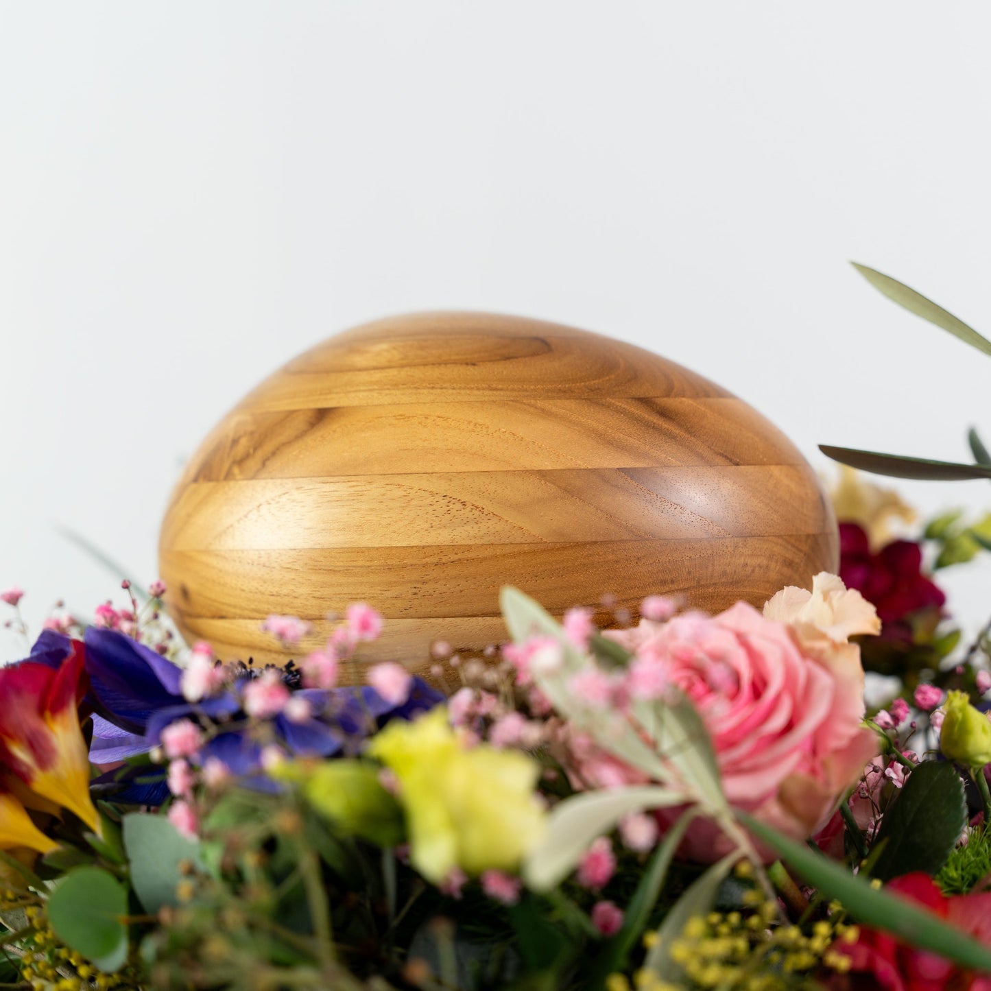 Holzurne River Stones Teakholz - Klein