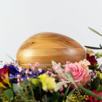 Holzurne River Stones Teakholz - Klein