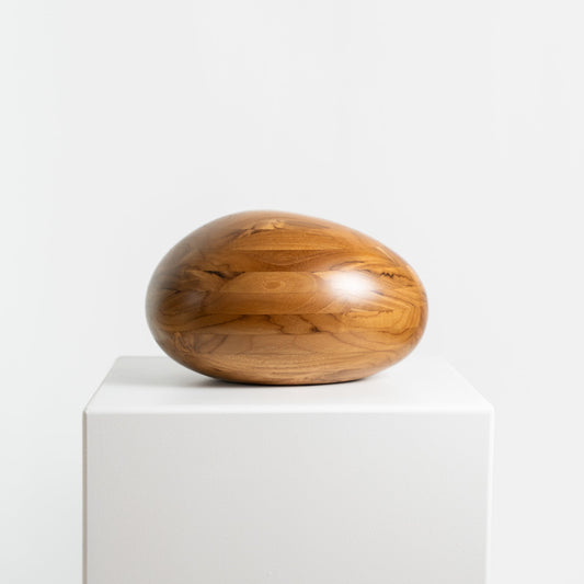 Holzurne River Stones Teakholz - Groß