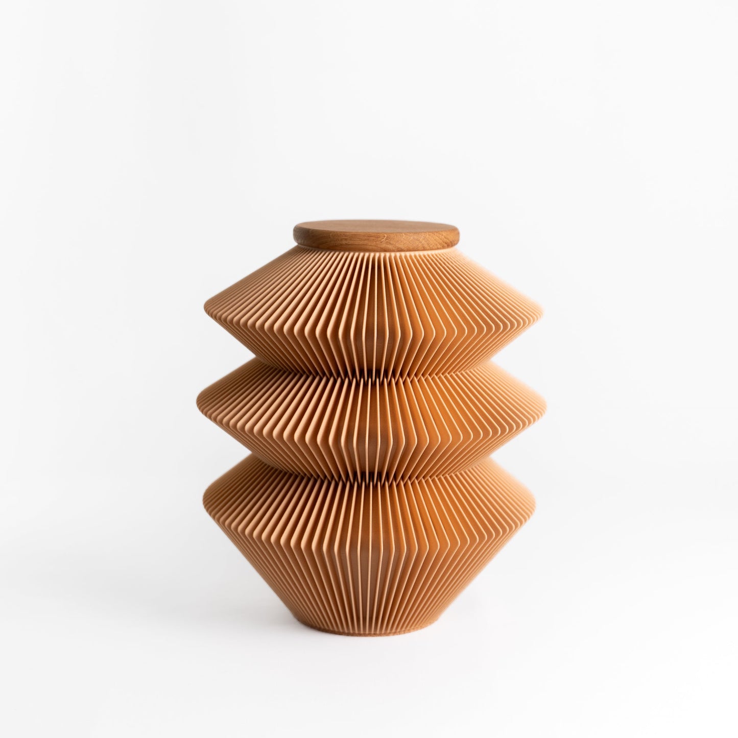 Minka urn made of wood fibers