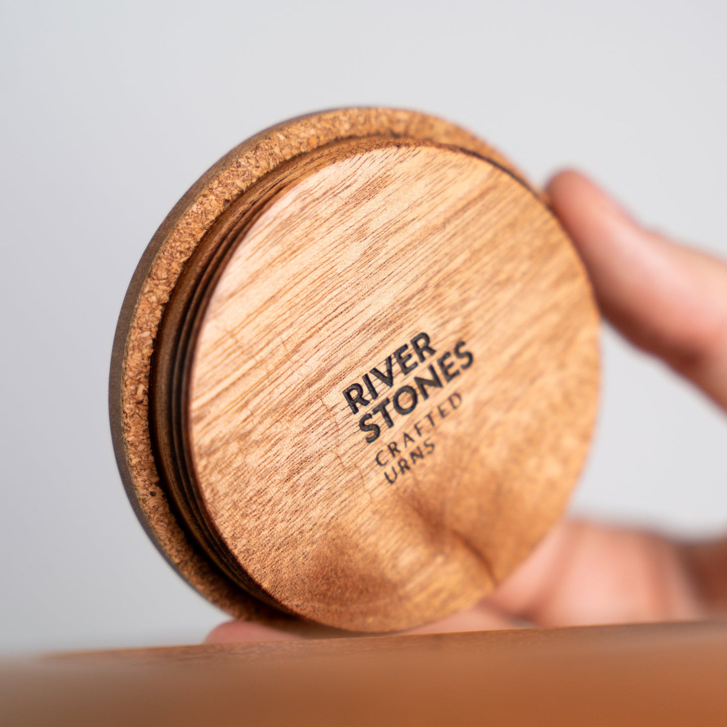 Holzurne River Stones Eichenholz - Groß