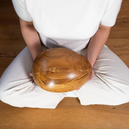 Holzurne River Stones Teakholz - Groß