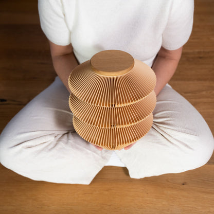 Minka urn made of wood fibers