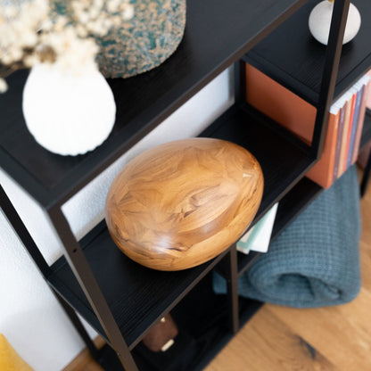 Holzurne River Stones Teakholz - Groß